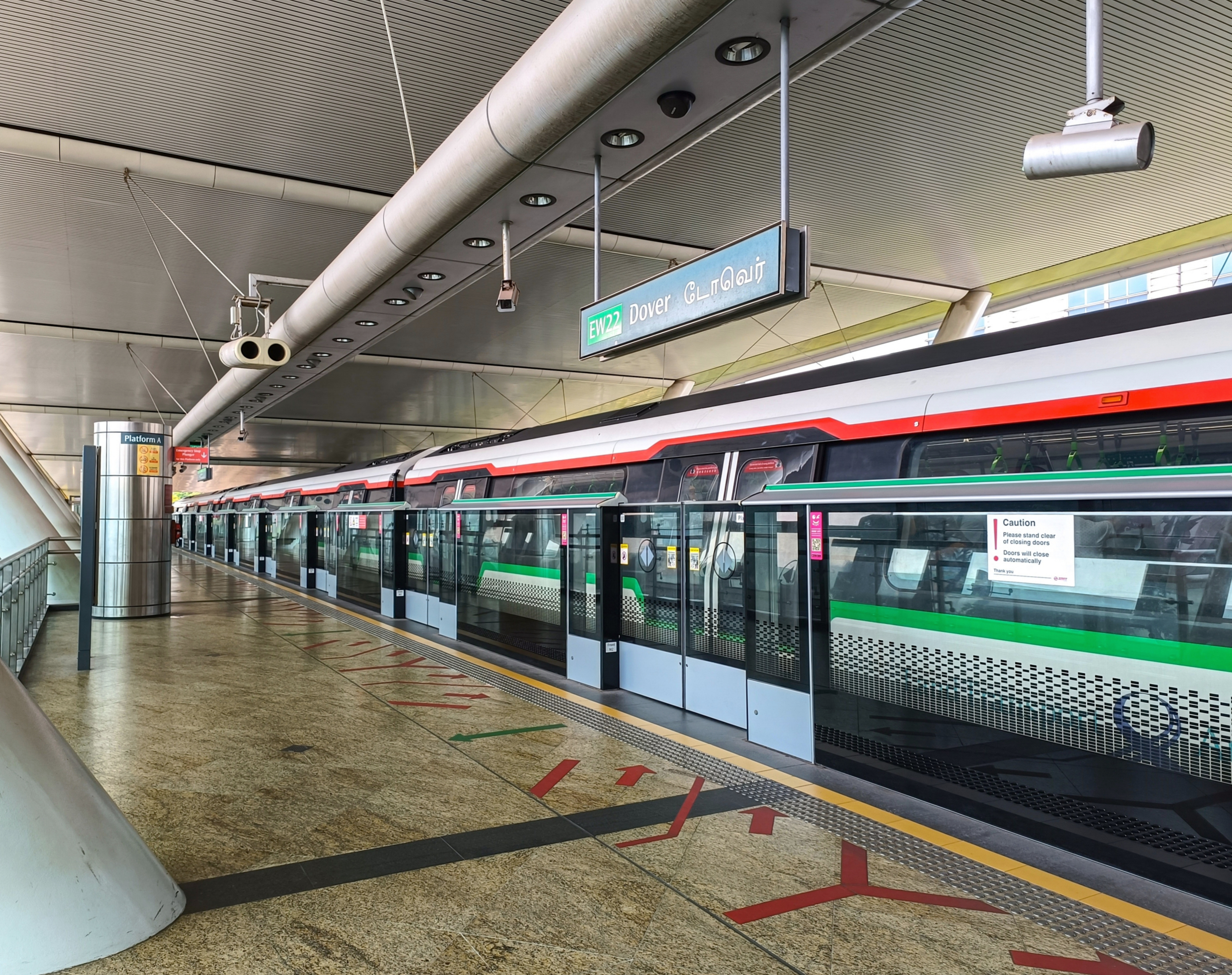 Singapore's MRT station with clear multilingual signage